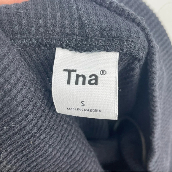 Tna black waffle knit turtleneck shirt small - Picture 5 of 7